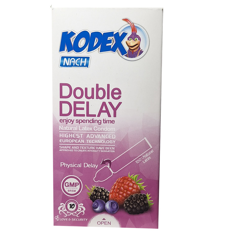 کاندوم ناچ کدکس مدل Double Delay بسته 10 عددی ارسال فوری پرداخت درب منزل تهران بسته بندی محرمانه
