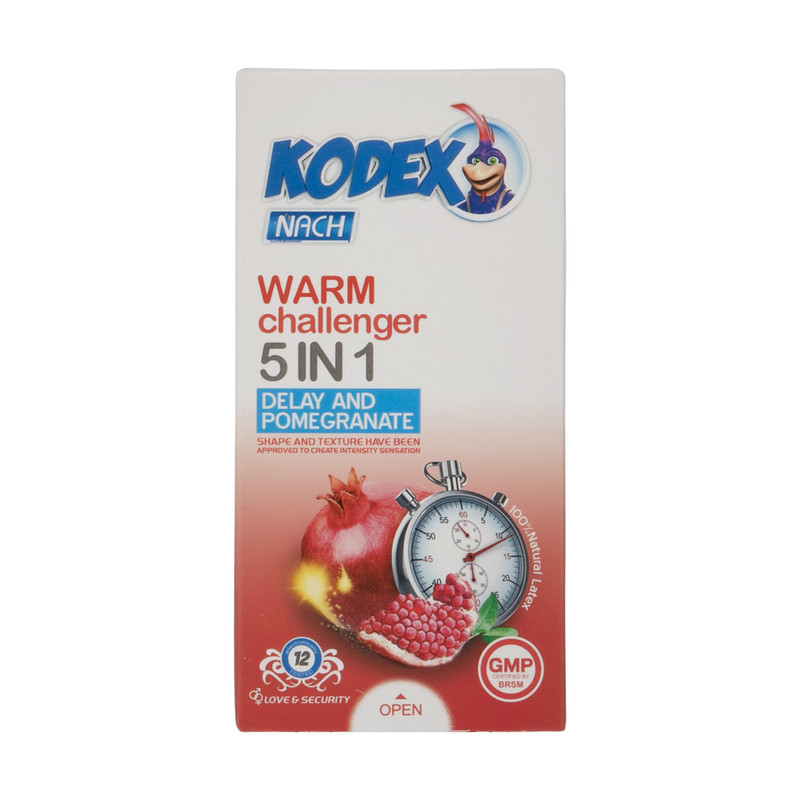 کاندوم کدکس مدل Warm Challenger 5in1 بسته 12 عددی ارسال فوری پرداخت درب منزل تهران بسته بندی محرمانه