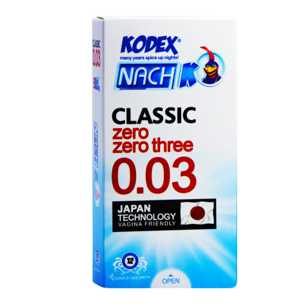 کاندوم ناچ کدکس مدل Classic 0.03 بسته 12 عددی ارسال فوری پرداخت درب منزل تهران بسته بندی محرمانه