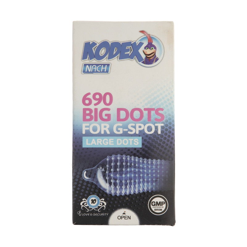 کاندوم ناچ کدکس مدل BIG DOTS بسته 10 عددی ارسال فوری پرداخت درب منزل تهران بسته بندی محرمانه